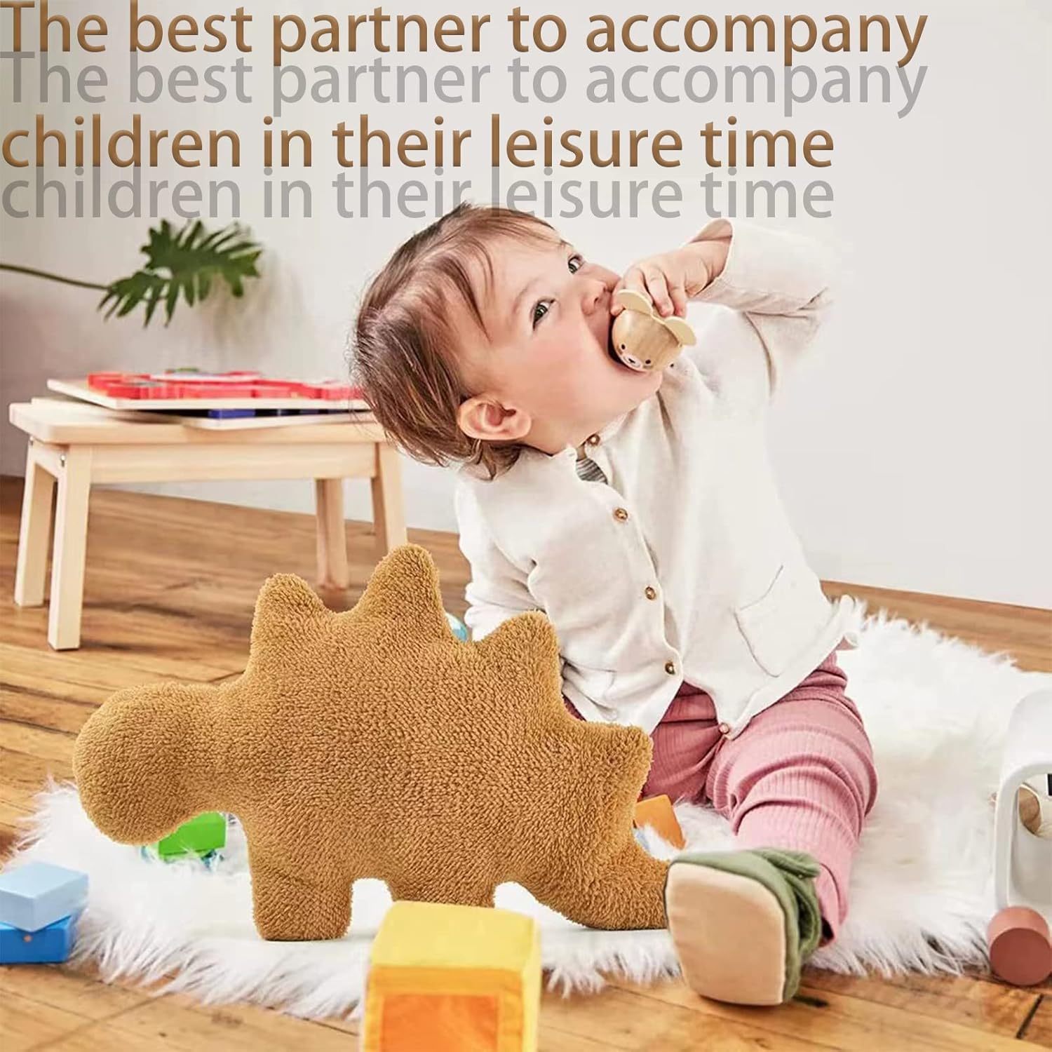 voiv Dino Nugget Pillow – Party Decorations and Birthday Decorations with Chicken Nugget Plush Toys, Creative Gifts for Boys and Girls (Stegosaurus)