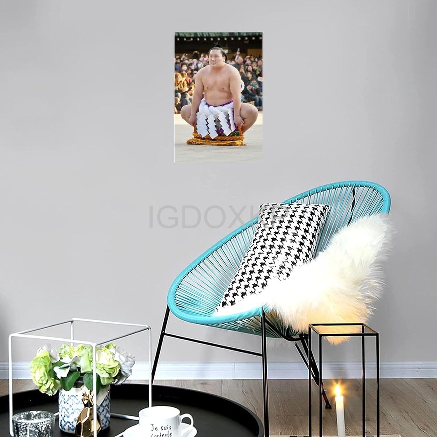 TROBER Hakuh Sh Yokozuna – Póster de arte de retrato maestro japonés de gran sumo luchador (3) póster de lienzo para decoración de dormitorio,