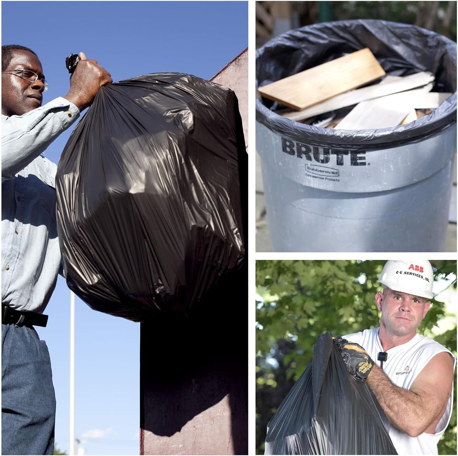 Aluf Plastics RL-3339XH – Bolsas de basura negras equivalentes a 1.5 milésimas de pulgada de grosor equivalentes a 1.5 milésimas de pulgada de