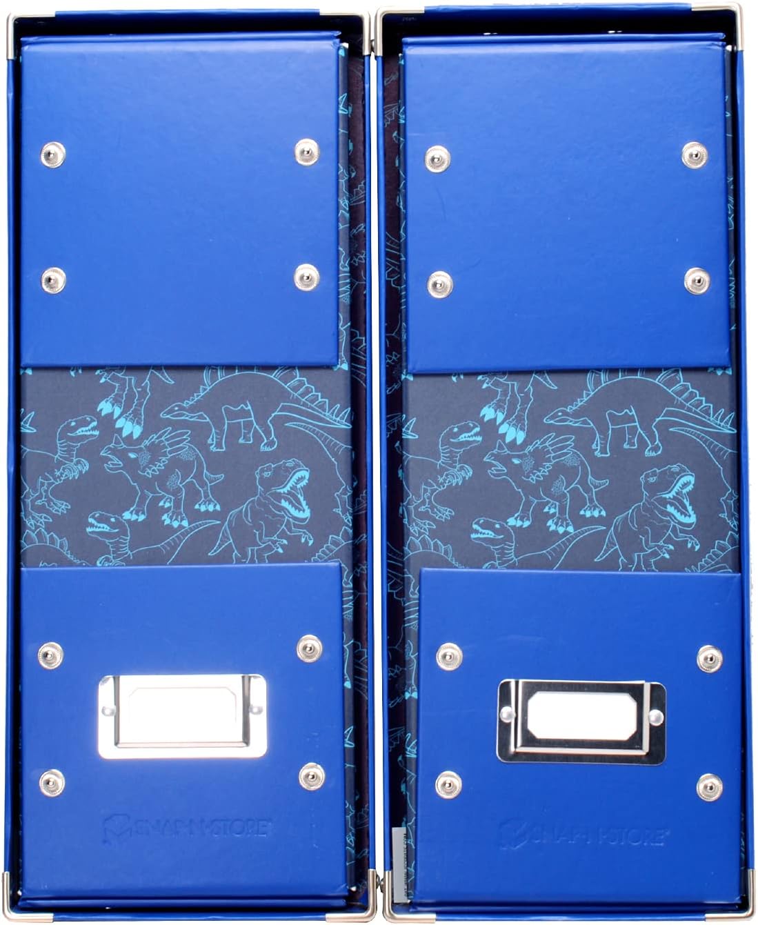 Snap-N-Store Caja de almacenamiento  Paquete de 2 cajas de almacenamiento medianas plegables de 13.25 x 5.13 x 5.13 pulgadas con tapas para