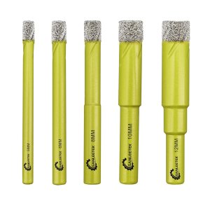 Juego de brocas de diamante seco, 5 piezas de 316 pulgadas (0.197 in), 14 pulgadas (0.236 in), 516 pulgadas (0.315 in), 38 pulgadas (0.394 in), 12 Juego de brocas de diamante seco, 5 piezas de 316 pulgadas (0.197 in), 14 pulgadas (0.236 in), 516 pulgadas (0.315 in), 38 pulgadas (0.394 in), 12