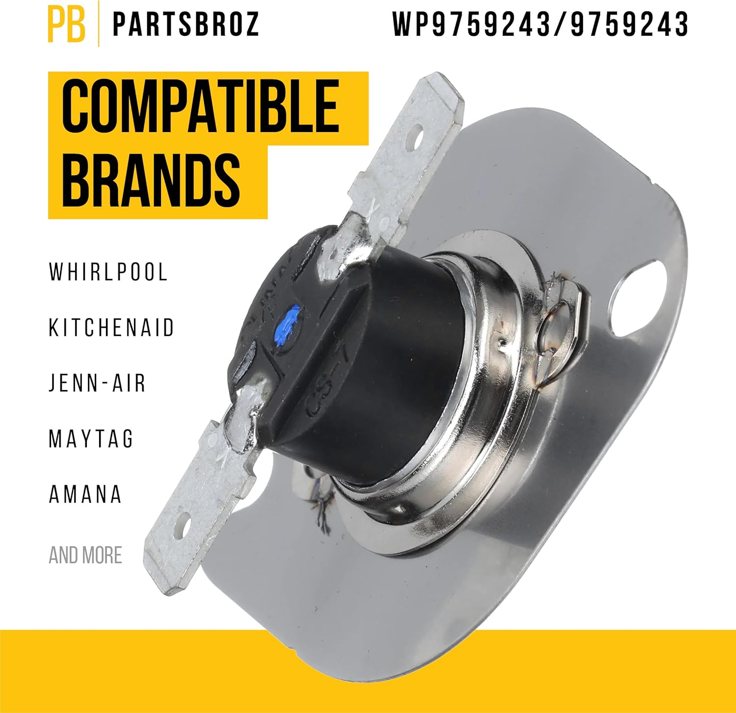 WP9759243 9759243 Fusible térmico – Compatible con la gama Whirlpool KitchenAid Maytag Oven – Sustituye a AP6014016 1061376 4451442 PS11747249