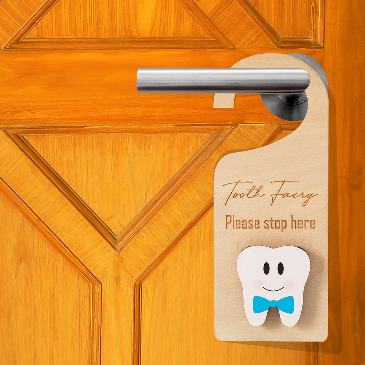 Xunboo Percha de puerta de madera con bonito soporte para dinero, regalo para dientes perdidos, caja de recogida de hada de dientes para niños y