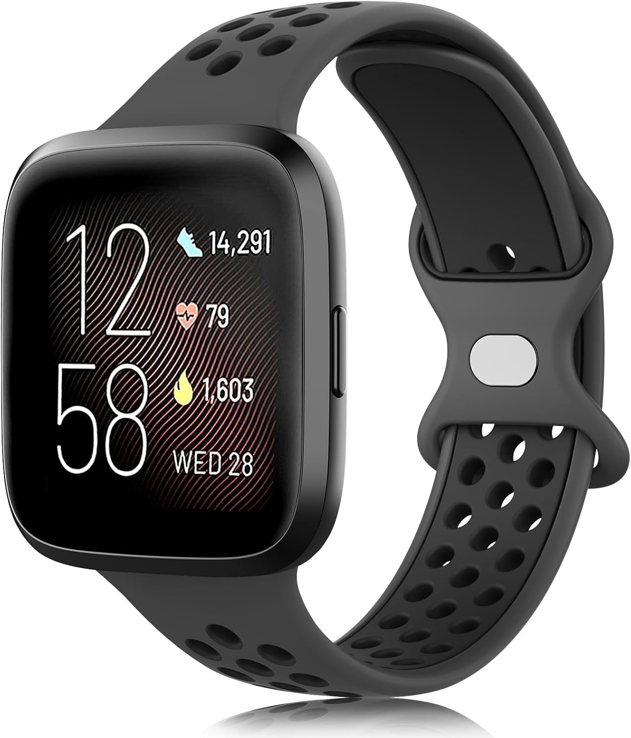 Vancle Correas de silicona compatibles con correas de reloj Fitbit Versa 2 para mujeres y hombres, correas de repuesto deportivas suaves y