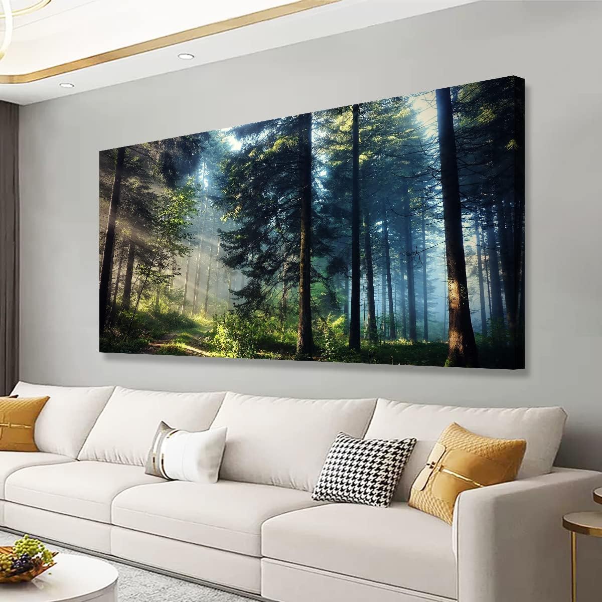 Lienzo decorativo para pared de árbol, hermoso paisaje para sala de estar, dormitorio y oficina, imágenes de árbol grande, decoración de pared de 20