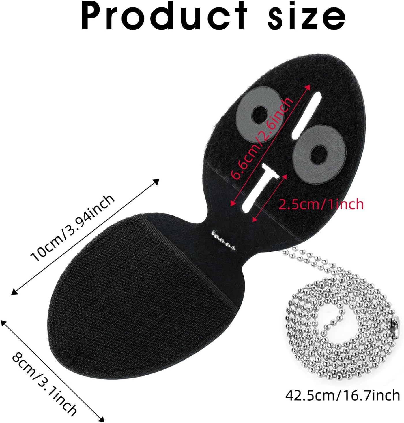 Soporte para placa de policía, soporte para tarjetas de seguridad, de piel de vaca, universal, clip para cinturón, clip de metal y cadena incluidos