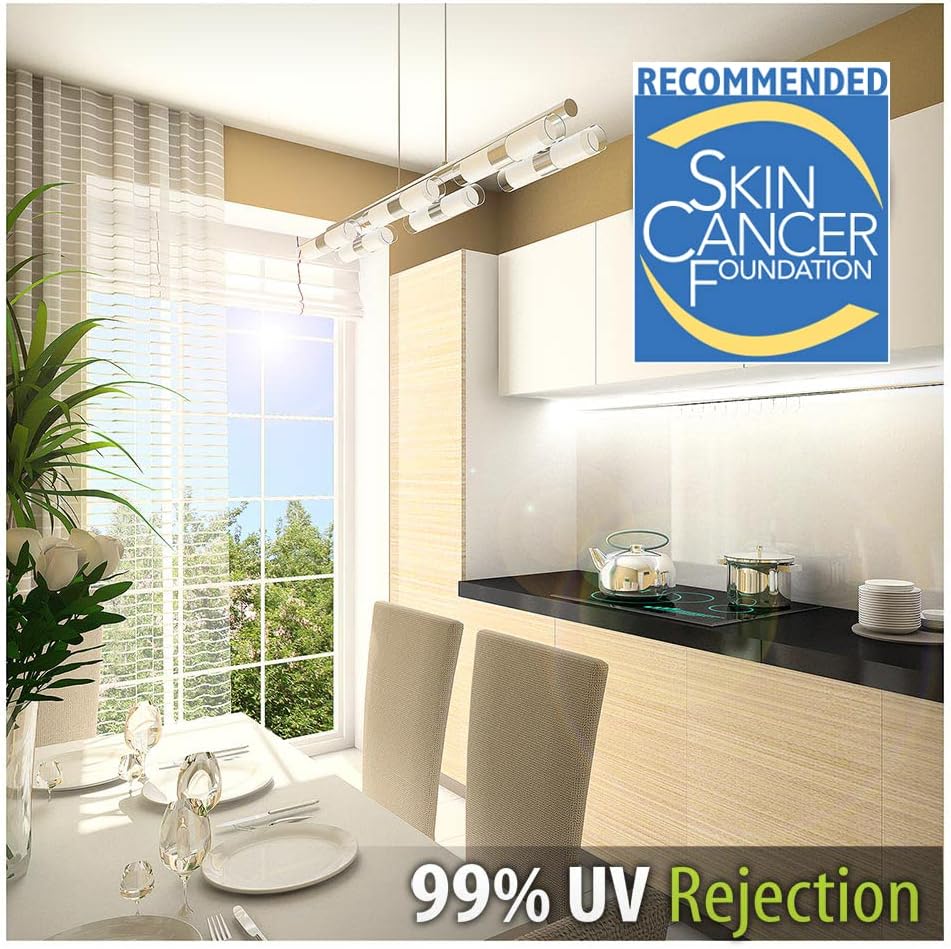 BDF S2M – Película transparente para ventana con bloqueo UV (60 pulgadas x 50 pies)