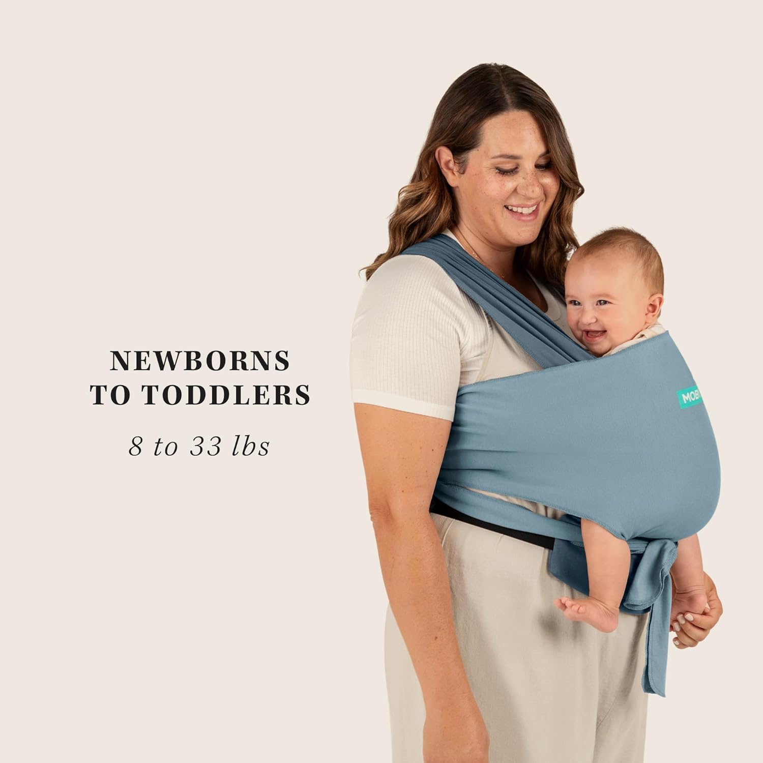 Moby Portabebés fácil de envolver  Portabebés y envoltura en uno para madres, padres y cuidadores  Diseñado para recién nacidos, bebés y niños