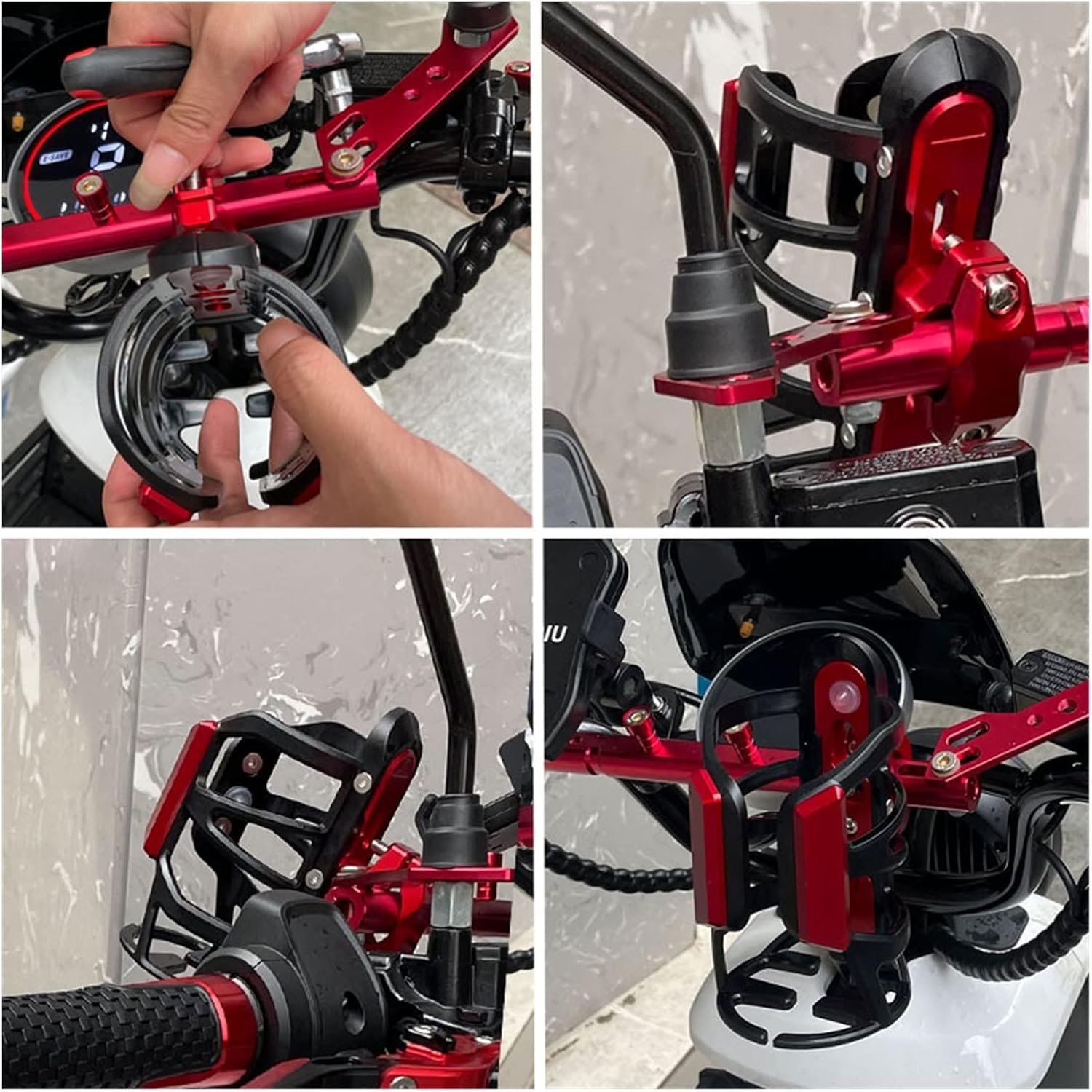 Soporte para botella de agua para Kawasaki Vulcan S 650 VN650 accesorios de motocicleta, botella de agua para bebidas, portavasos (color naranja)
