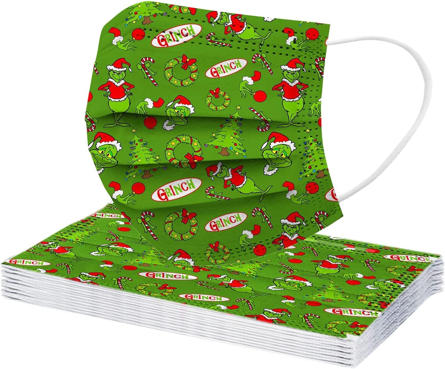 50 mascarillas desechables de Halloween para adultos, con 3 capas y diseños temáticos de Halloween, transpirables para adultos