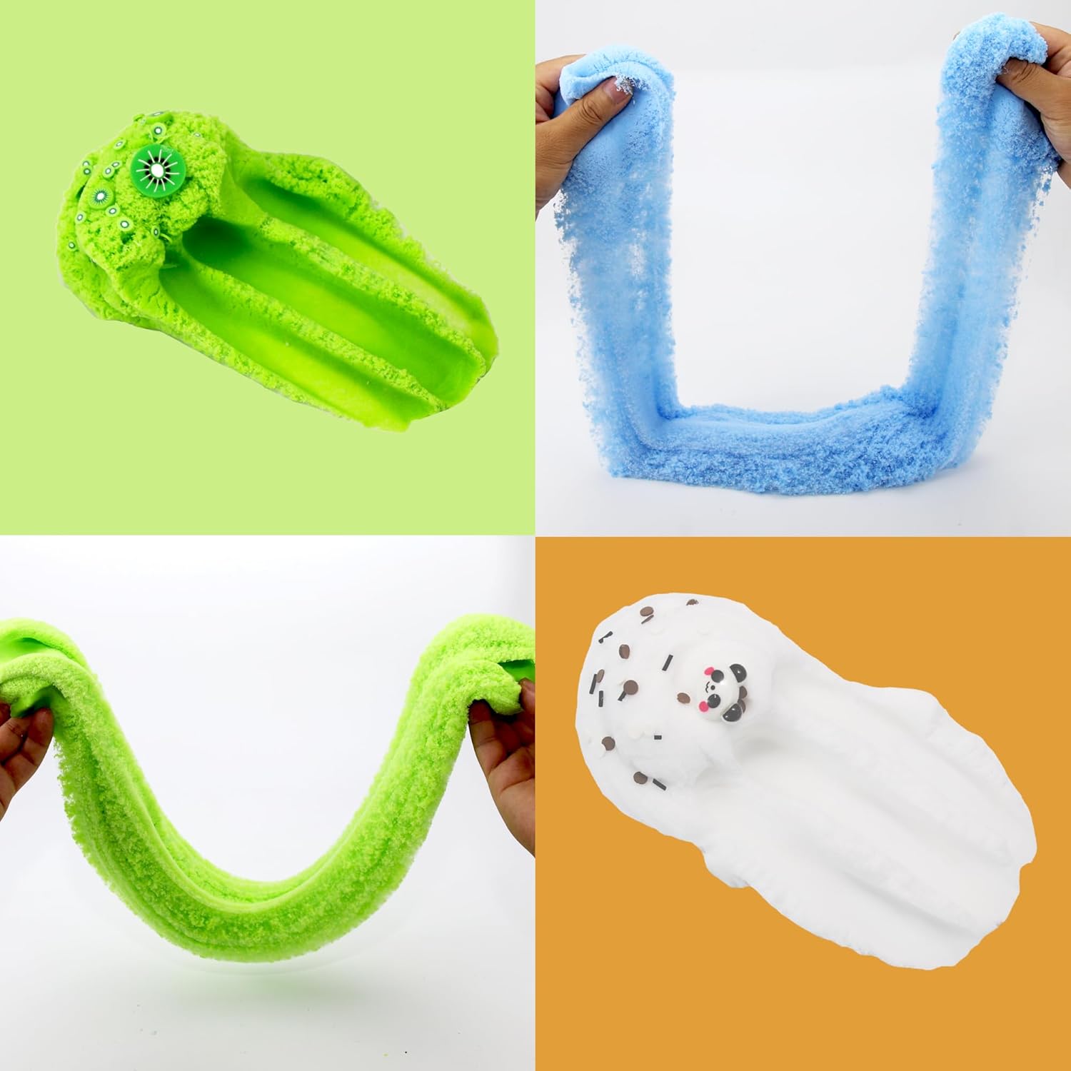 Cloud Slime Kit de 7 unidades, no pegajoso y súper suave, juguete perfumado para aliviar el estrés, limo arcoíris para niños y niñas