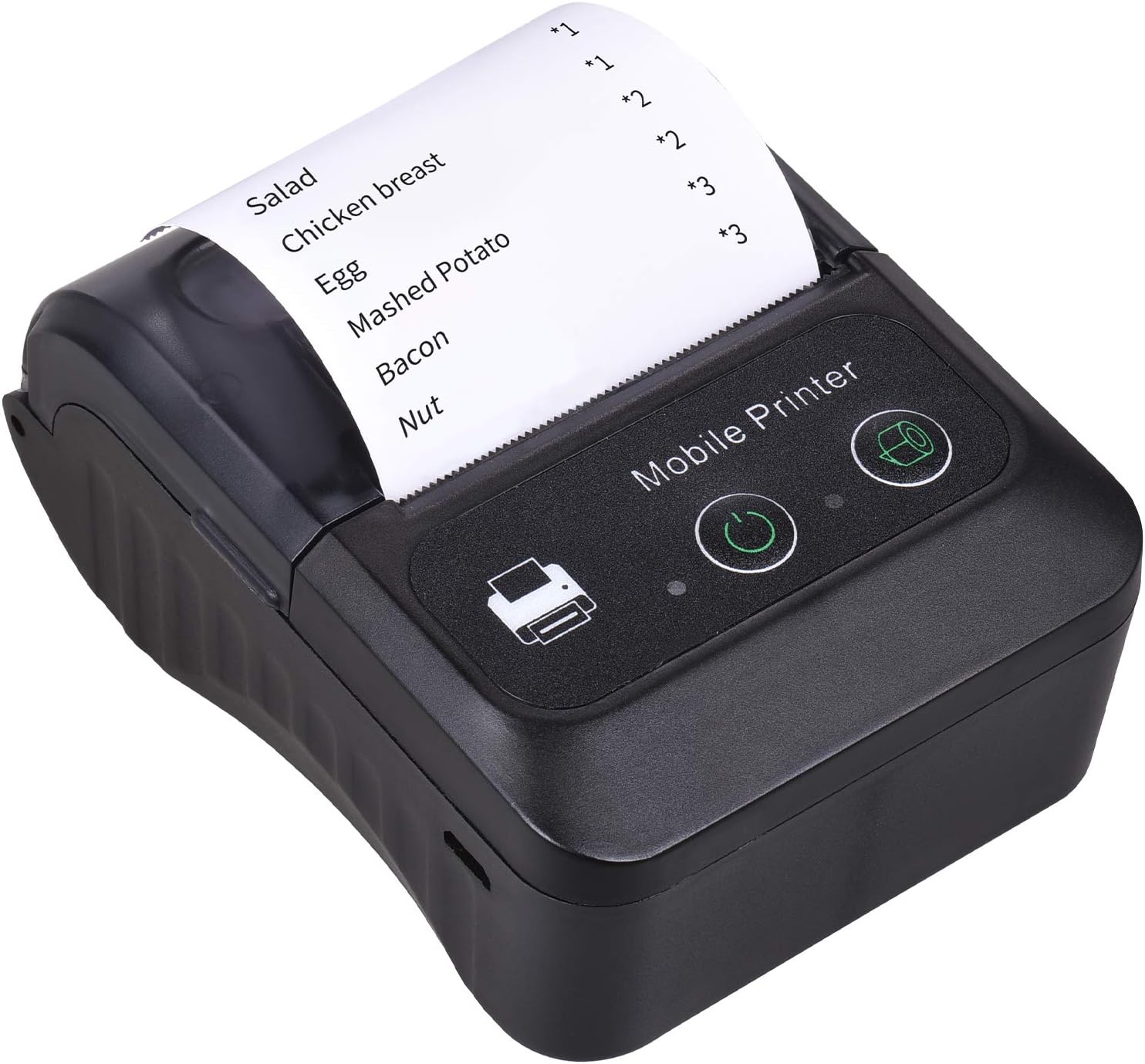Impresora térmica de recibos portátil BT 2.283 in 2 pulgadas Mini USB Bill POS Impresora móvil Soporte ESCPOS Comando de impresión compatible con