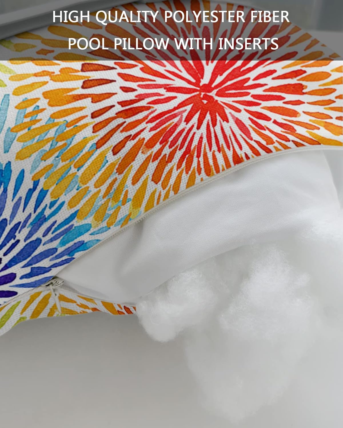 Funda de almohada bohemia colorida para la cabeza de la tumbona para exteriores, paquete de 2 fundas impermeables para reposacabezas lumbar, con