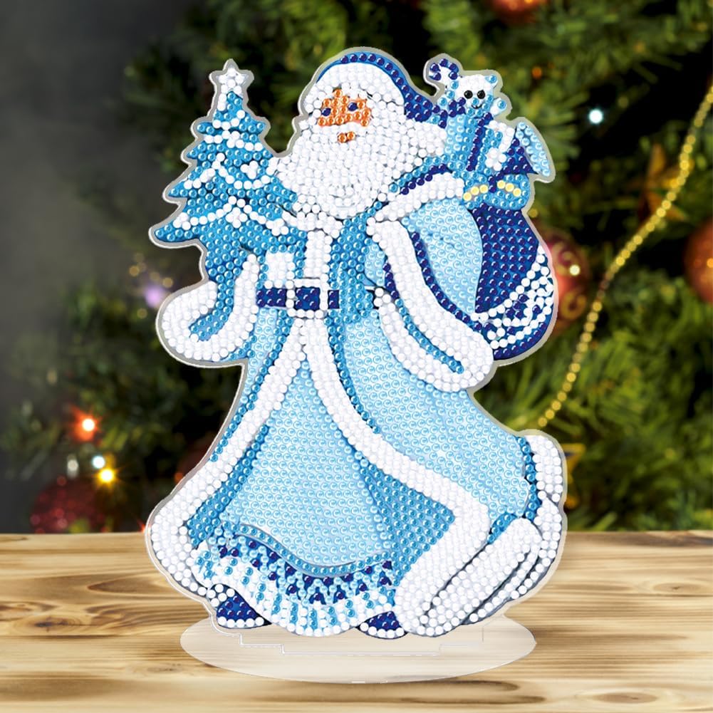 Orgone Kits de pintura de diamantes 5D para Navidad, árbol de Navidad, Papá Noel, adorno de mesa, bordado de diamantes de imitación, pintura de