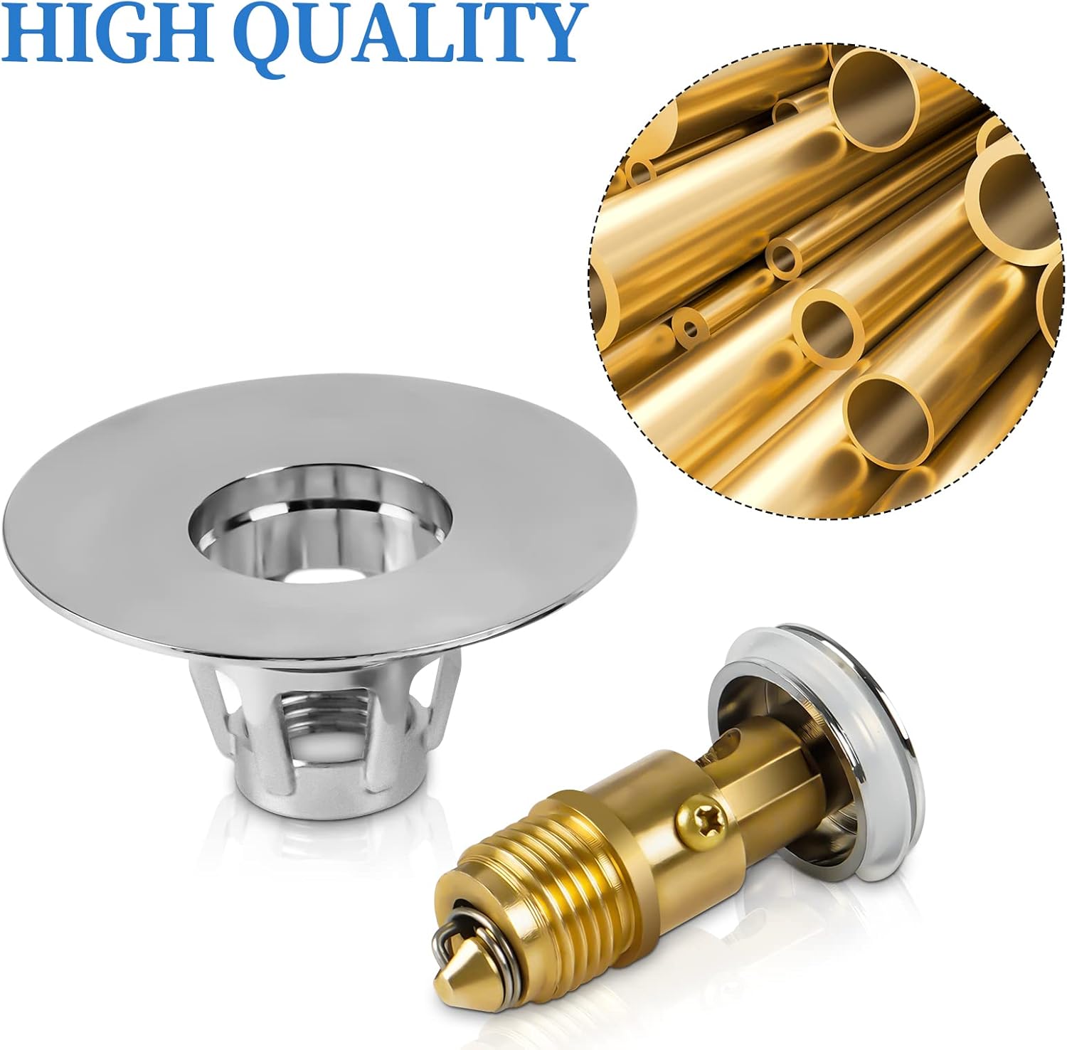 Tapón universal para fregadero de baño mejorado 2.0, tapón de drenaje para orificios de drenaje de 1.06 a 1.80 pulgadas, filtro de drenaje de