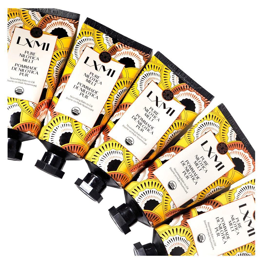 LXMI Pure Nilotica Organic Melt  100% orgánico certificado por USDA  Bálsamo a aceite indulgente, alternativa de manteca de karité ultra limpia para