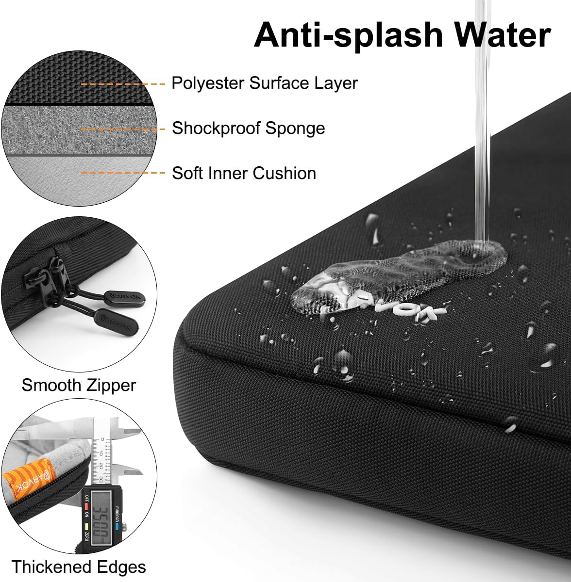 ARVOK Funda protectora de 360 para laptop compatible con MacBook Air A2681 M1A2337 2023-2021 MacBook Air M2 de 13 pulgadas, funda resistente al agua
