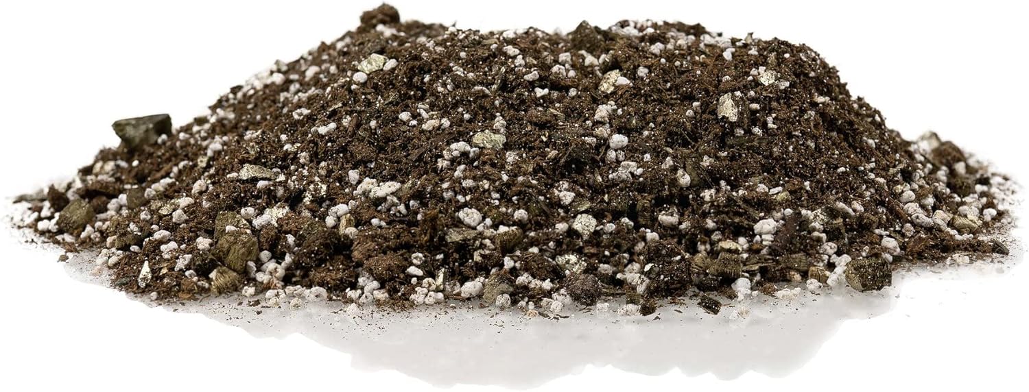 Mezcla de suelo prémium para violetas africanas y gesneriad, perlita hortícola (25%) + vermiculita (25%) + musgo de turba esfagnum (50%), fabricada