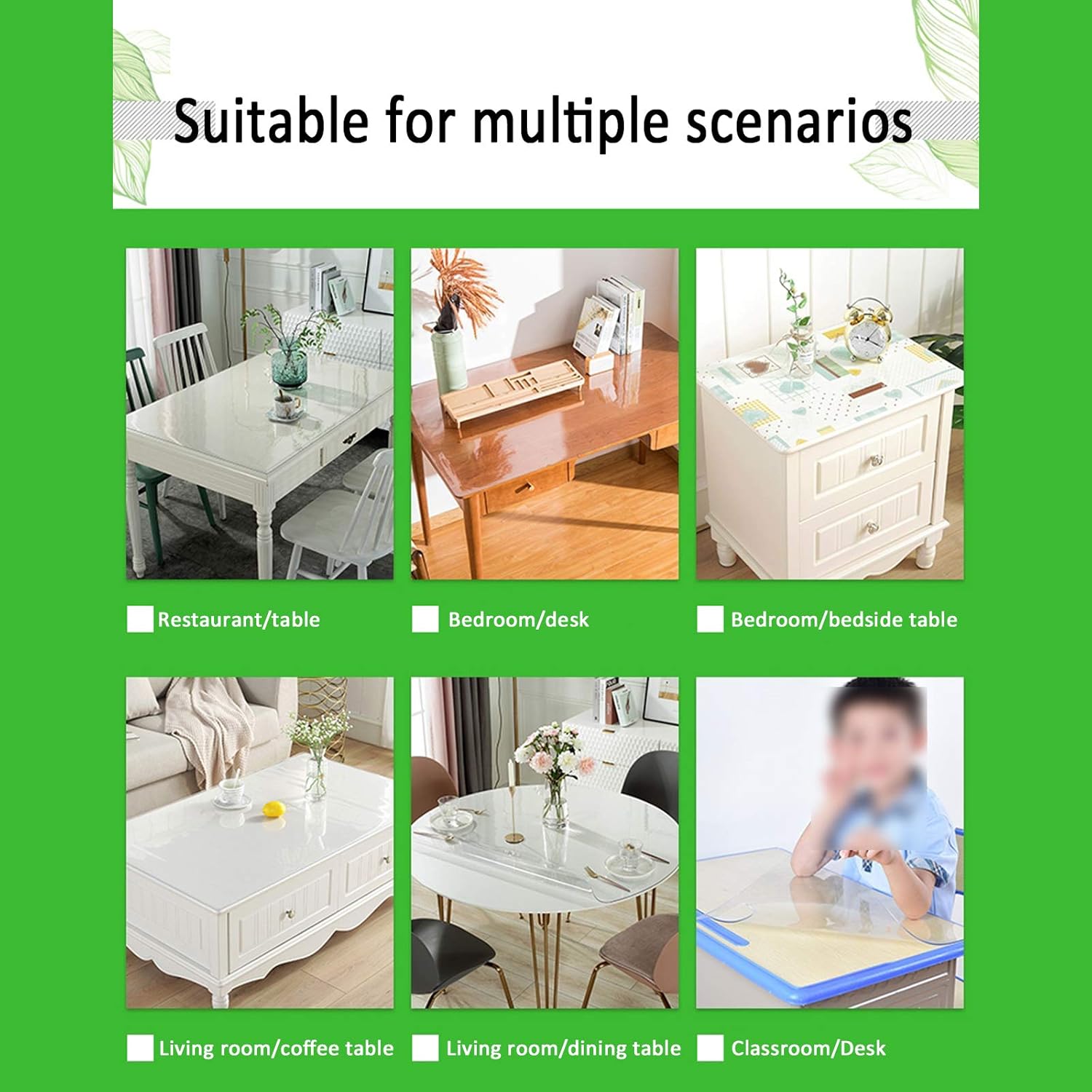 Protector de mesa redondo para el hogar, antiescaldón, transparente, 0.079in, PVC, impermeable, a prueba de aceite, sin lavado, mantel transparente