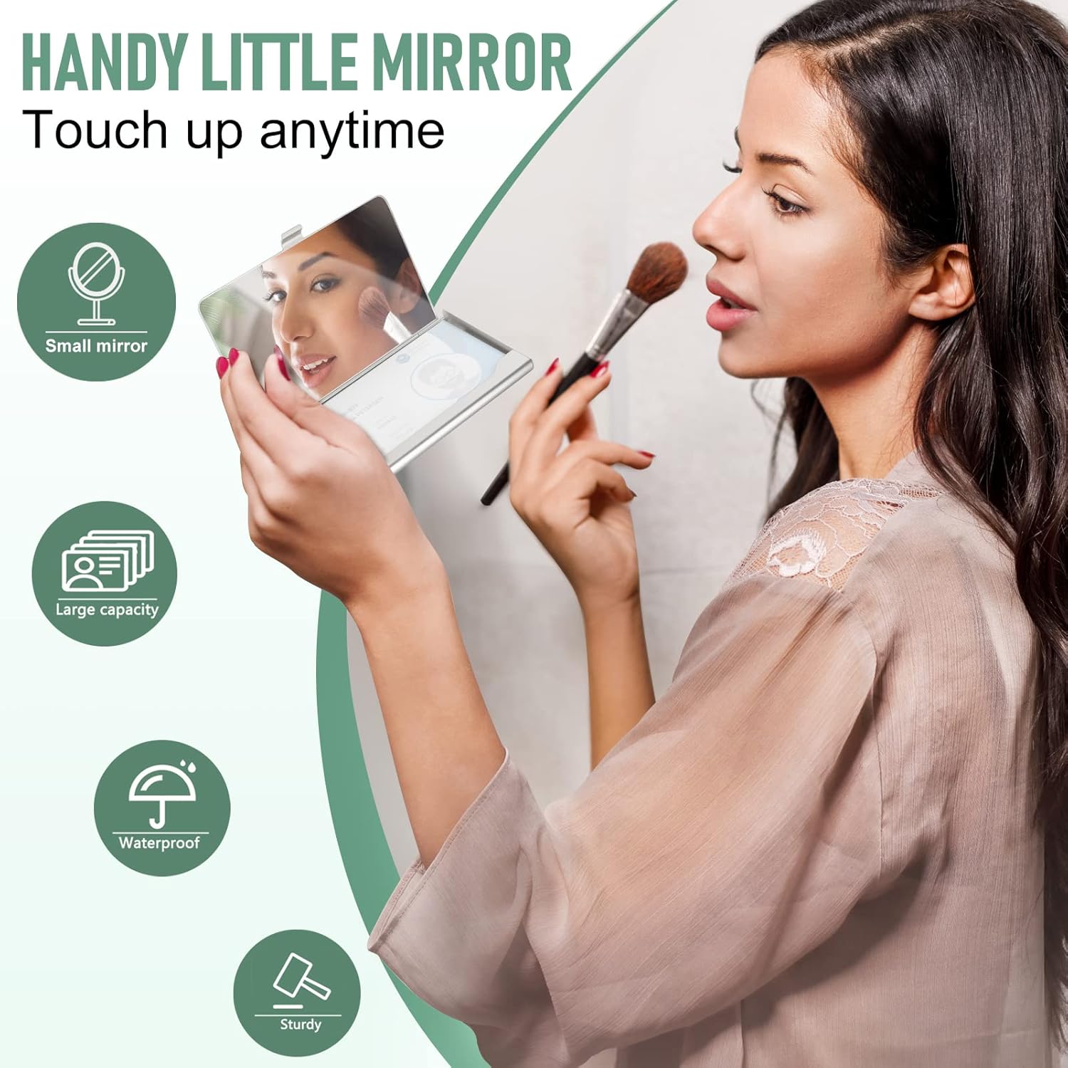Swooflia Estuche de metal para tarjetas de visita para mujeres y hombres, Difícil ser amable, Estética