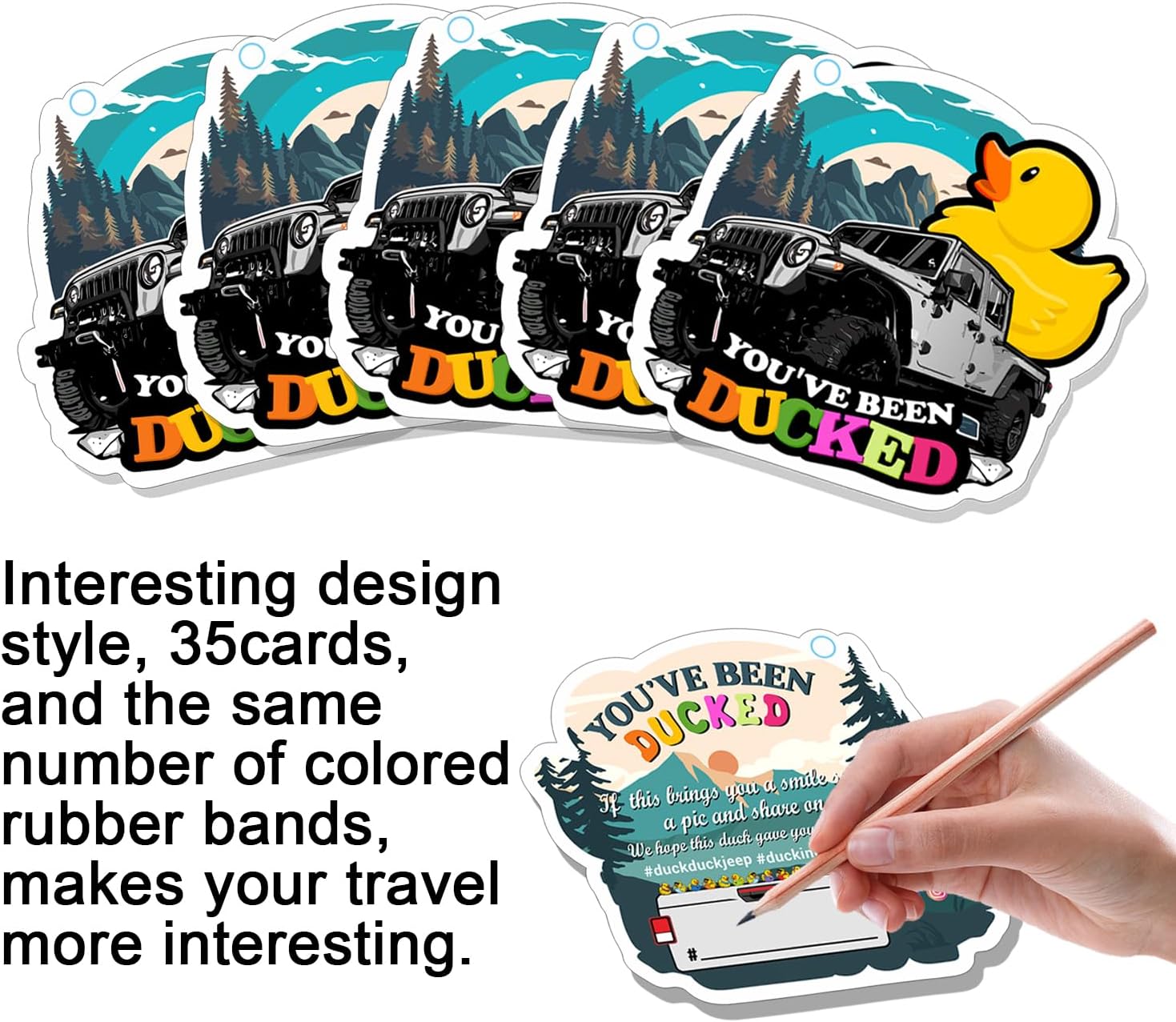 FELYC Tarjeta de pato de pato, tarjeta de juego con texto en inglés You ‘ve Been Ducking (You ‘ve Been Ducked, tarjeta de juego de patitos de pato