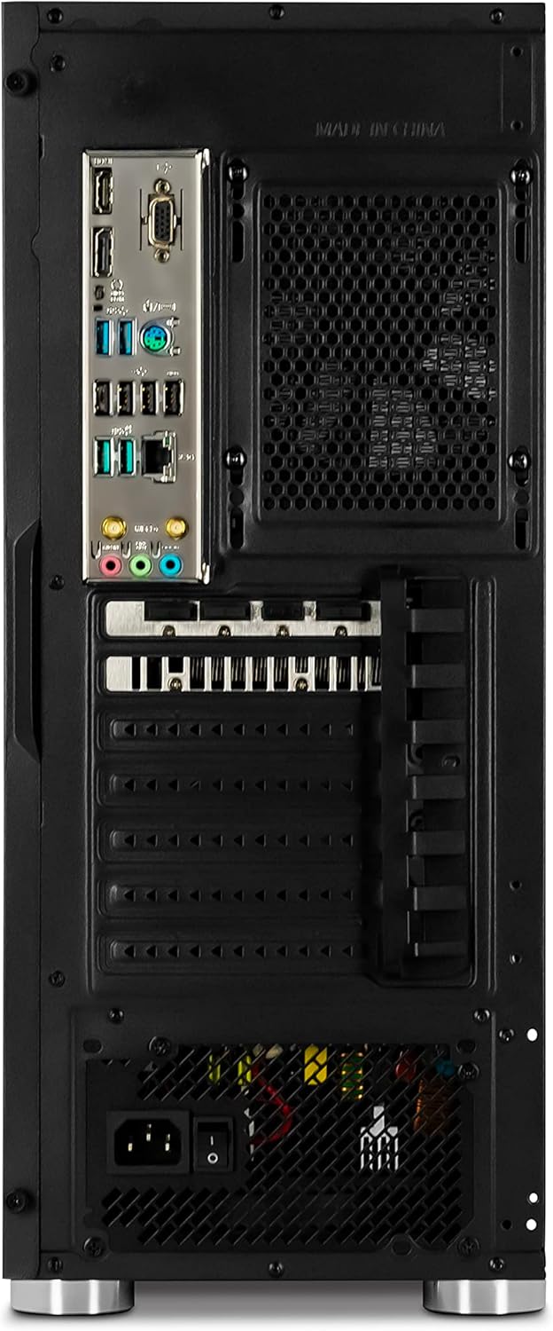 YEYIAN Computadora para juegos Kunai – CPU Ryzen 5 7600, AMD RX 6650 XT Gaming PC de escritorio, 1TB NVMe SSD, 16GB DDR5 5600MHz RAM, refrigeración
