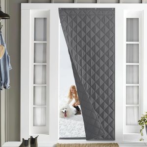 NICETOWN Cortina de puerta con aislamiento térmico, tela Oxford duradera y gruesa, resistente a la intemperie, resistente al viento, insonorizada, NICETOWN Cortina de puerta con aislamiento térmico, tela Oxford duradera y gruesa, resistente a la intemperie, resistente al viento, insonorizada,