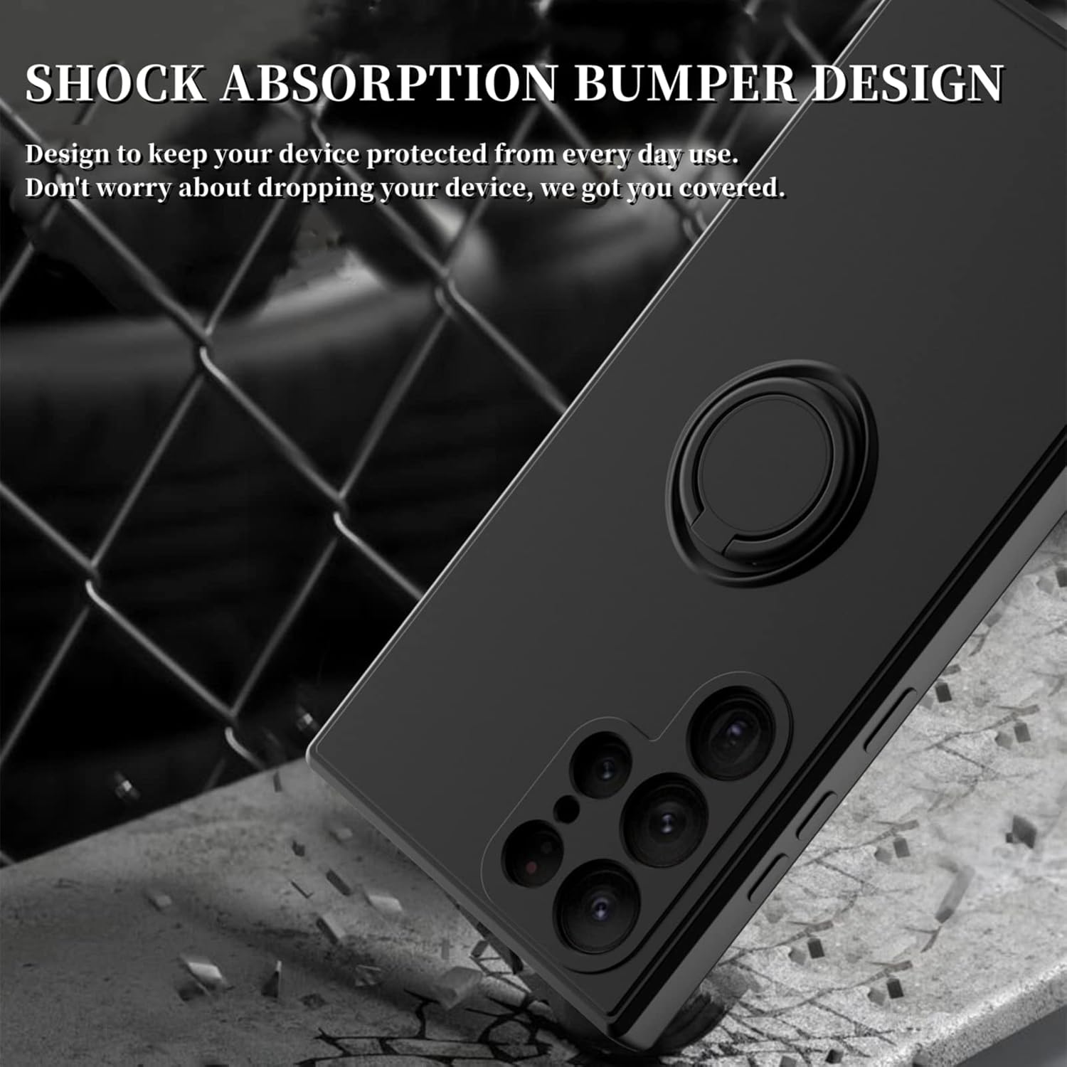 OLOBBIRD Funda de teléfono de TPU suave y delgada con soporte para anillo de dedo para Samsung Galaxy A12 A22 A32 A52 A72 A51 A71 4G 5G Cubierta