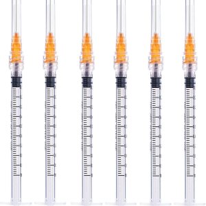1 cc con cerradura Luer de calibre 25 de 1 pulgada, envuelta individualmente, paquete de 20 1 cc con cerradura Luer de calibre 25 de 1 pulgada, envuelta individualmente, paquete de 20