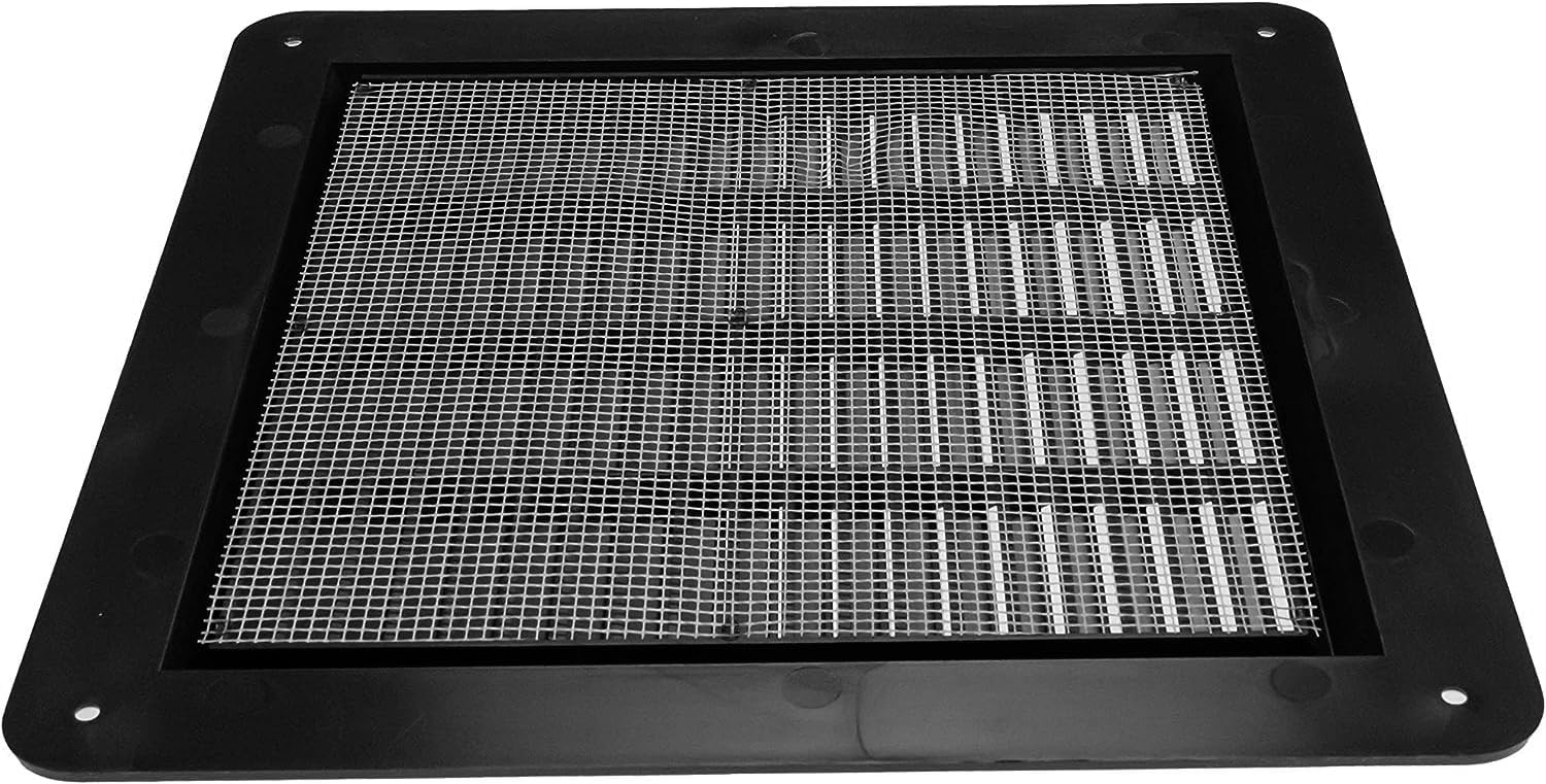 Vent Systems 10 x 10 pulgadas – Cubierta de ventilación de aire – Negro – Rejilla de ventilación de aire – Cubierta de parrilla – Pantalla de