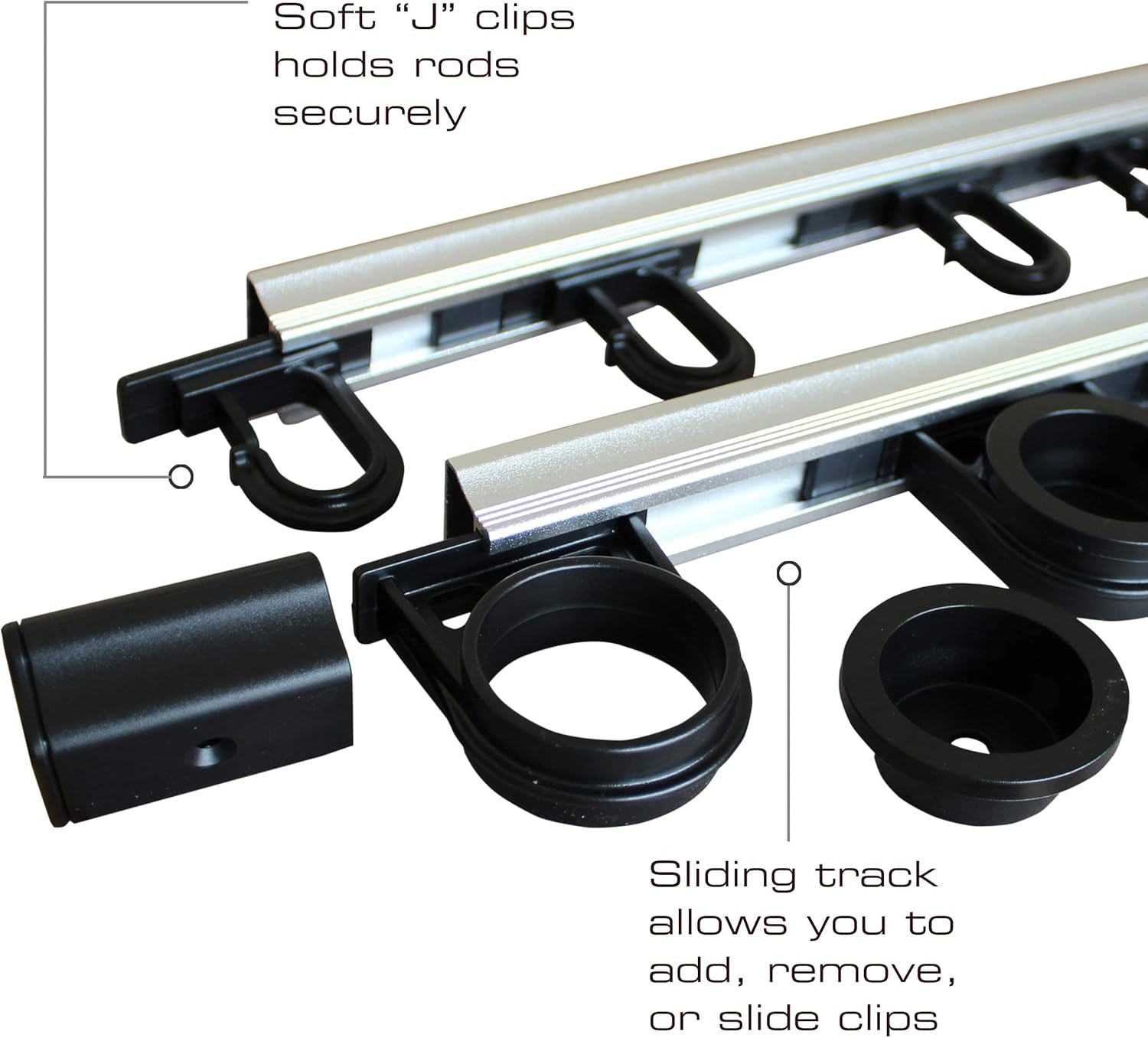 Rush Creek Creations Estante de almacenamiento de caña de pescar de pared o techo para 10 cañas, soporte vertical u horizontal para caña de pescar