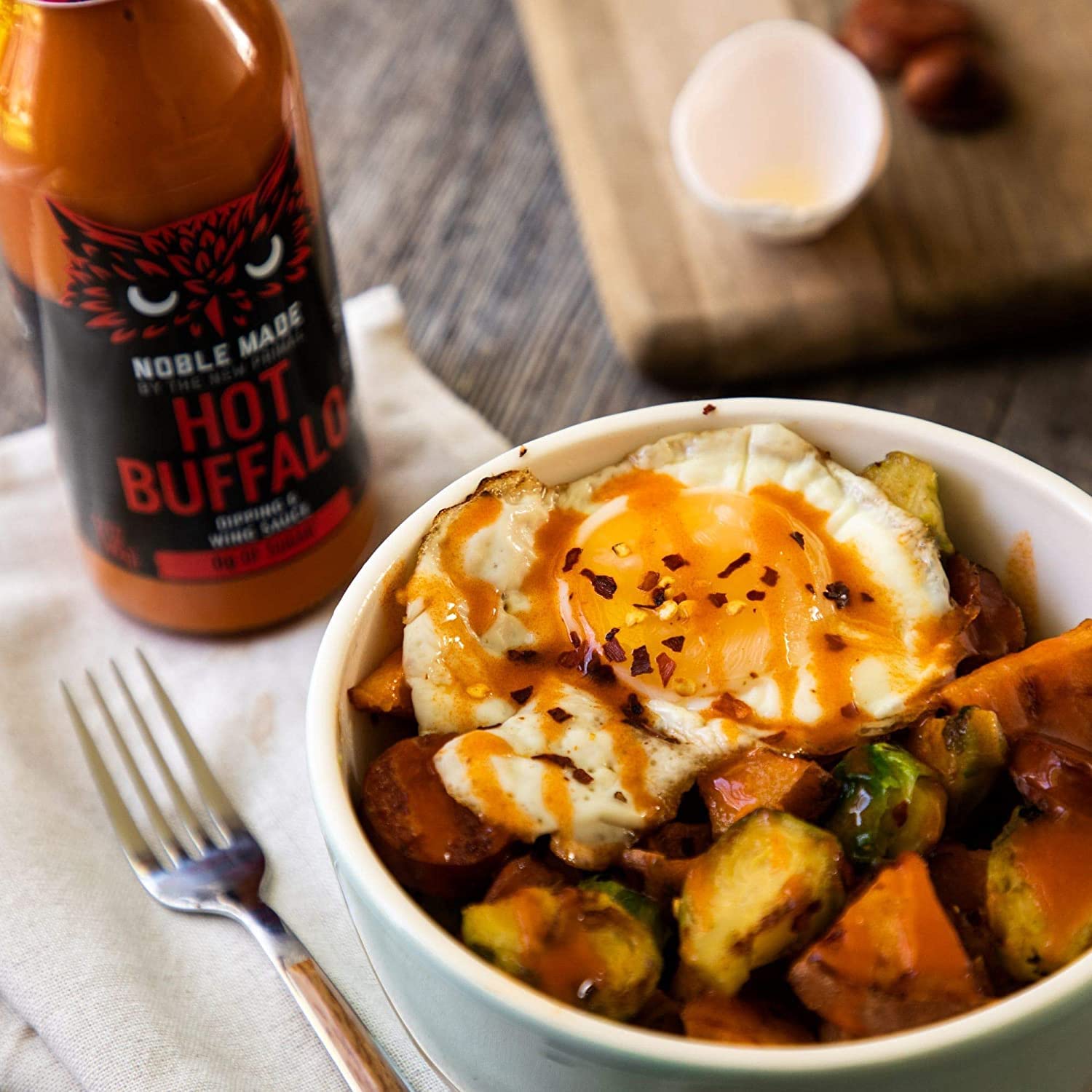 The New Primal Noble, salsa picante de búfalo para inmersión y ala, aprobada por Whole30, paleo, ceto, vegano, sin gluten y lácteos, sin azúcar ni