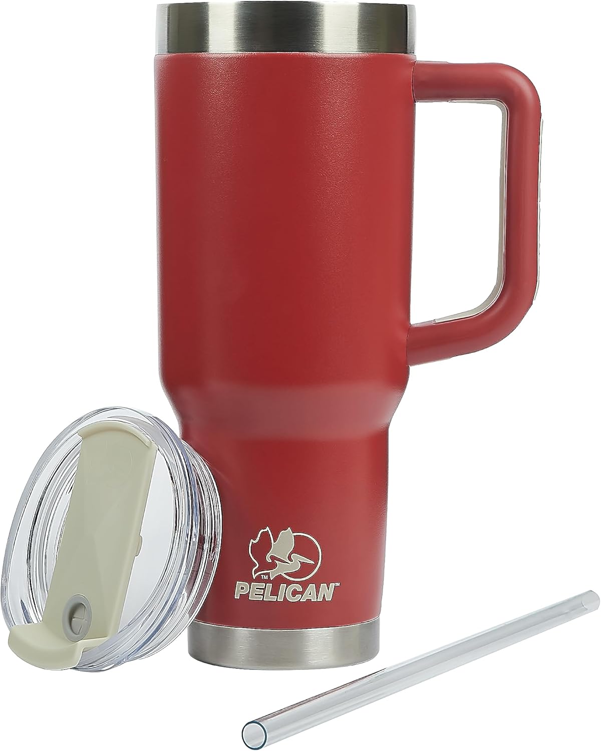 Pelican Hydration Pelican Porter – Vaso aislado al vacío de 40 onzas, acero inoxidable reciclado de doble pared de viaje con doble tapa, taza de