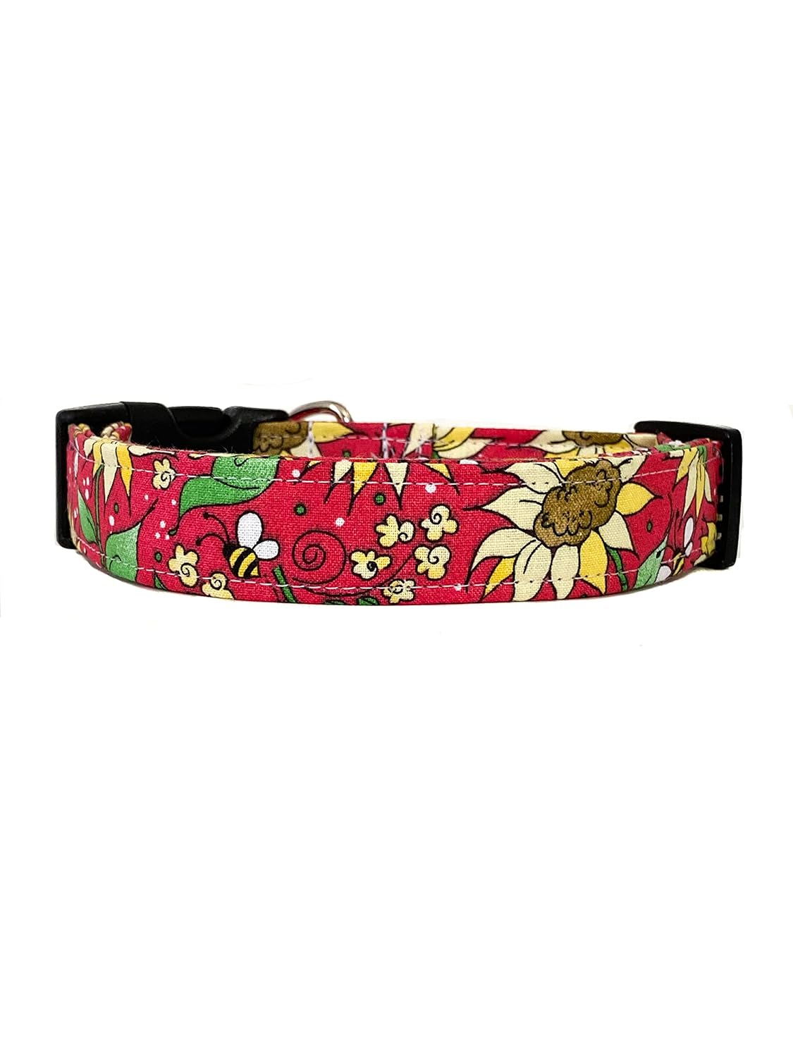 Bumblebee Dog Collar with Buckle – Made in the USA – Handmade by Collars by Design (CatTiny)