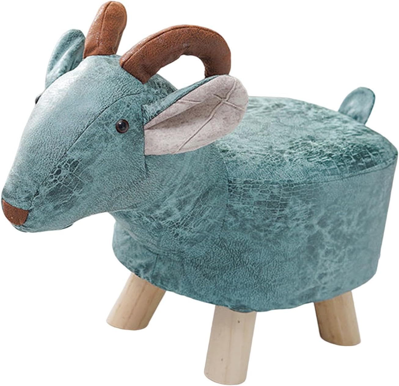 Reposapiés otomano de animales, portátil, de madera, multifuncional, con dibujos animados, sofá otomano para sala de estar, porche, habitación de