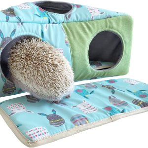 Hedgehog – Escondite de forro polar plegable para mascotas, juguete plegable para mascotas, tubo de túnel para casa cálida para planeador de azúcar, Hedgehog – Escondite de forro polar plegable para mascotas, juguete plegable para mascotas, tubo de túnel para casa cálida para planeador de azúcar,