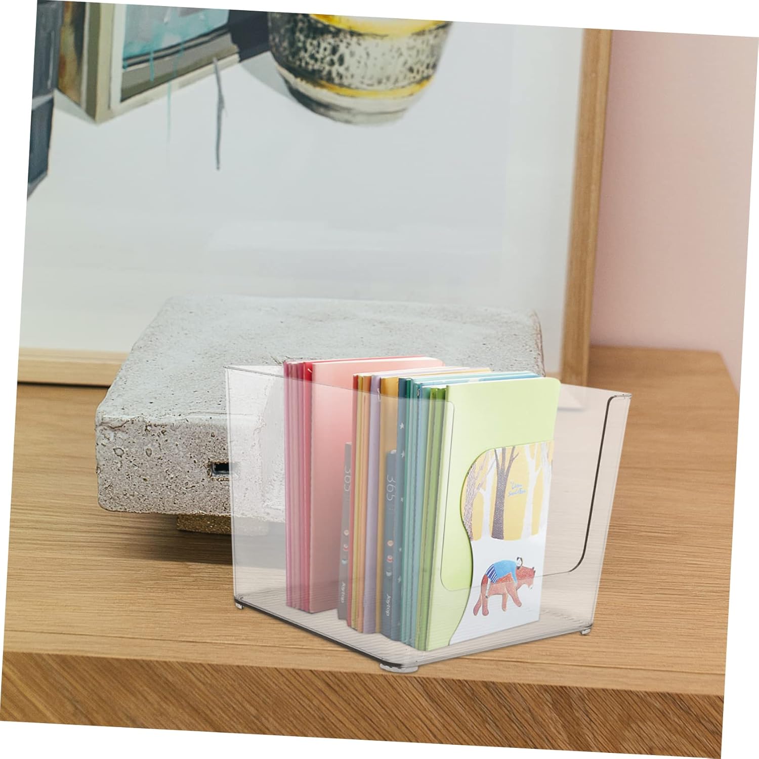1pc caja de almacenamiento de plástico escalable oficina comestibles