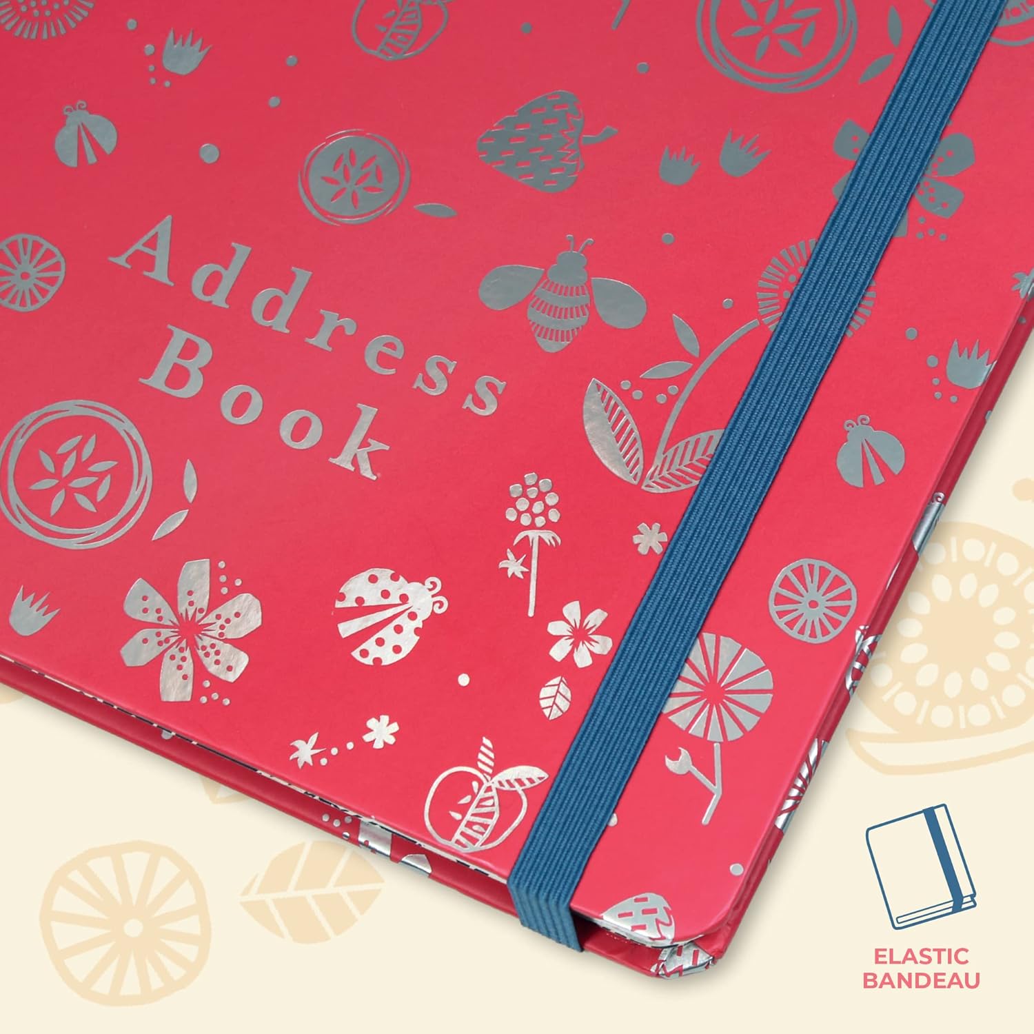 Boxclever Press – Libreta de direcciones con pestañas alfabéticas Libretas de direcciones grandes para mujeres con 432 espacios. Libreta de