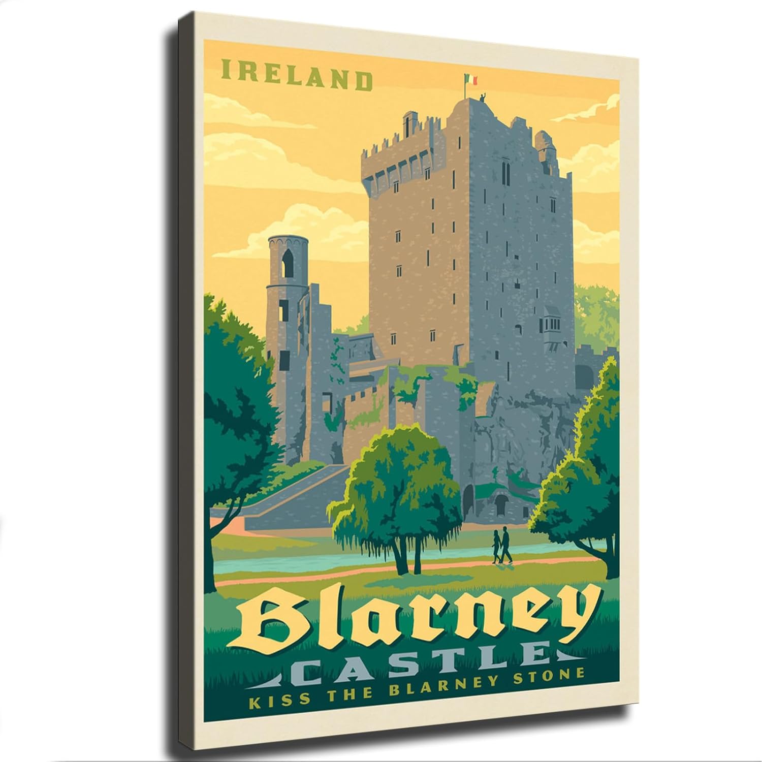 FysaH Ireland Blarney Castle Tegucigalpa – Pósteres vintage de viaje por la ciudad, arte de pared, decoración de habitación de preparación,