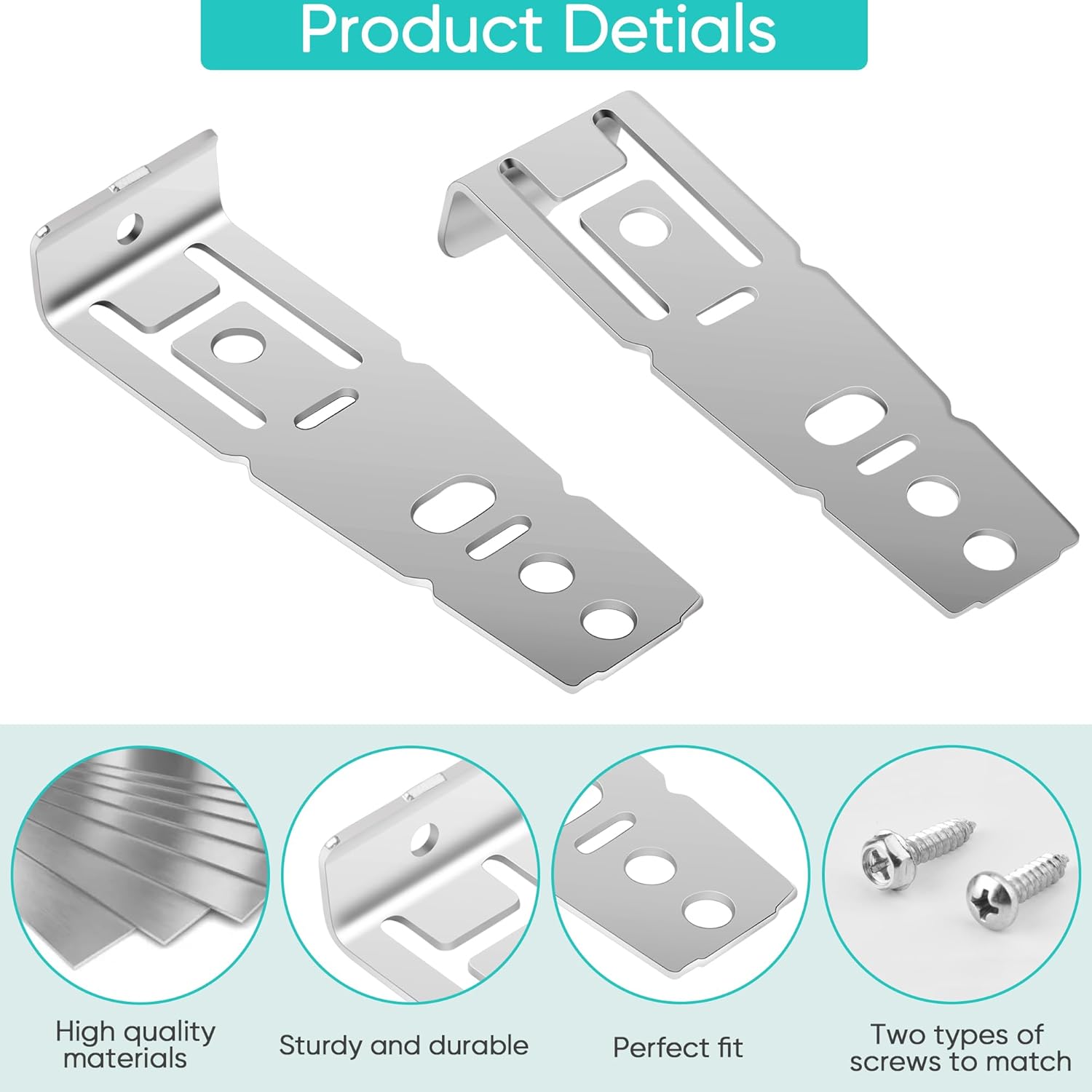 2 piezas de soporte de montaje para lavavajillas WD01X21740, soporte para lavavajillas compatible con Ge, Hotpoint, reemplaza WD01X10598,