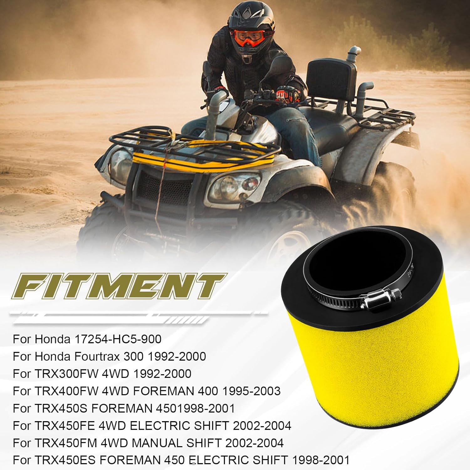 TRX 300 Filtro de aire para Honda Fourtrax 300 Foreman 450 TRX 300 TRX300FW TRX 400 TRX400FW Foreman 400 TRX 450 TRX450FM TRX450S TRX450FE TRX450ES