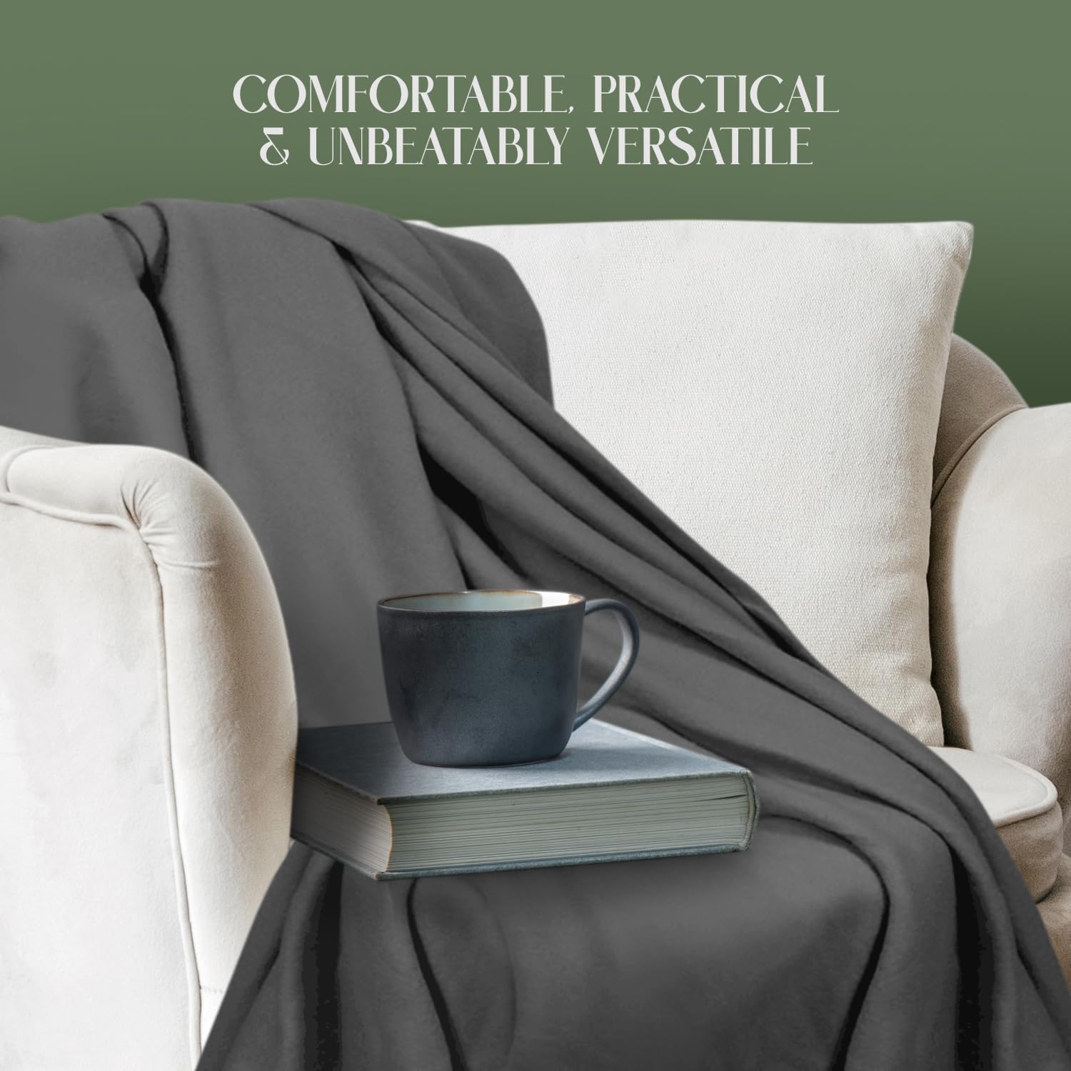 Manta de forro polar para cama, sofá, 66 x 90 pulgadas, individual. Manta de microfibra ultrasuave y cálida para uso doméstico y al aire libre.