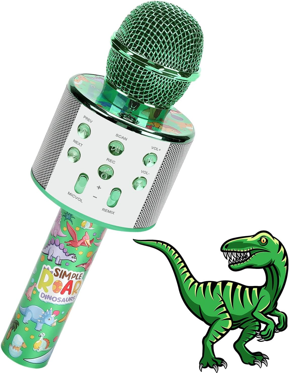 Niskite Micrófono de juguetes para niños pequeños micrófono para niños con dinosaurio – Popular juguetes para niños de 2 3 4 5 6 7 8 años de edad,