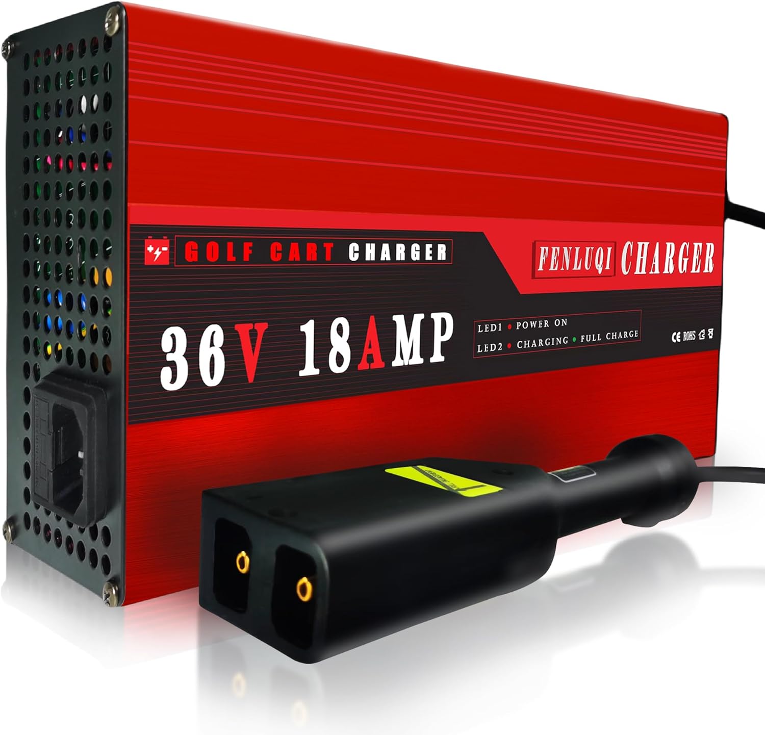 Cargador de batería prémium de 36 voltios para carrito de golf, 900W-18Amp, 4-6 horas de carga completa, Cargador de batería de carrito de golf para