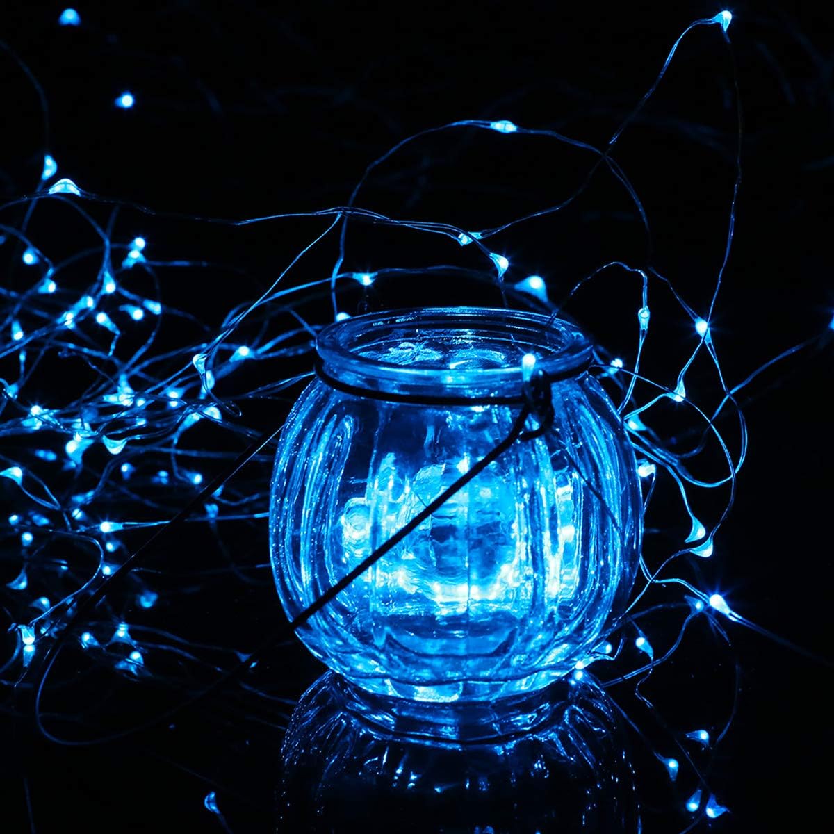 Guirnalda de luces de pilas, 1 paquete de cadena de luces LED que funcionan con 3 pilas AAA, de alambre de cobre, luces para decoración de