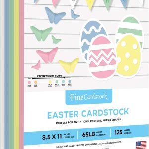 Tarjeta de colores de Pascua, cartulina multicolor a granel de 8.5 x 11 pulgadas para saludos de primavera, etiquetas de regalo, arte y Tarjeta de colores de Pascua, cartulina multicolor a granel de 8.5 x 11 pulgadas para saludos de primavera, etiquetas de regalo, arte y