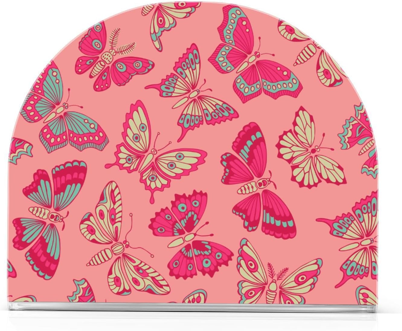 Napkin Holder Butterflies Pattern Napkin Holders for Tables, Clear Acrylic Napkin Holders Cocktail Napkin Holder for Kitchen Restaurant Bar Home