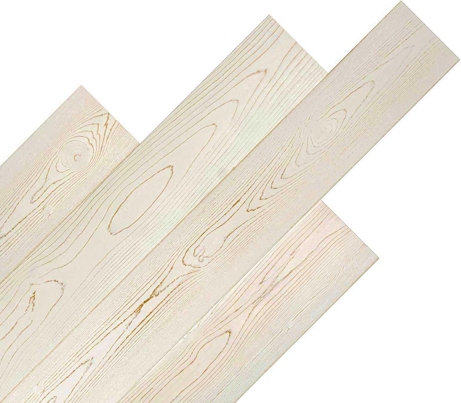 Luxdecor Tablones de pared de madera real para pared, tableros de Shiplap blancos de 5 pulgadas, tableros Shiplap para despegar y pegar, 10 tablones