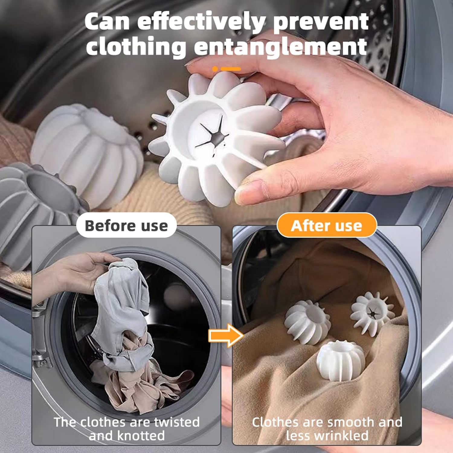 10 bolas de gel de sílice suave, reutilizable, lavadora especial reduce las arrugas de la ropa, descontaminación, no daña la ropa, no daña la ropa,
