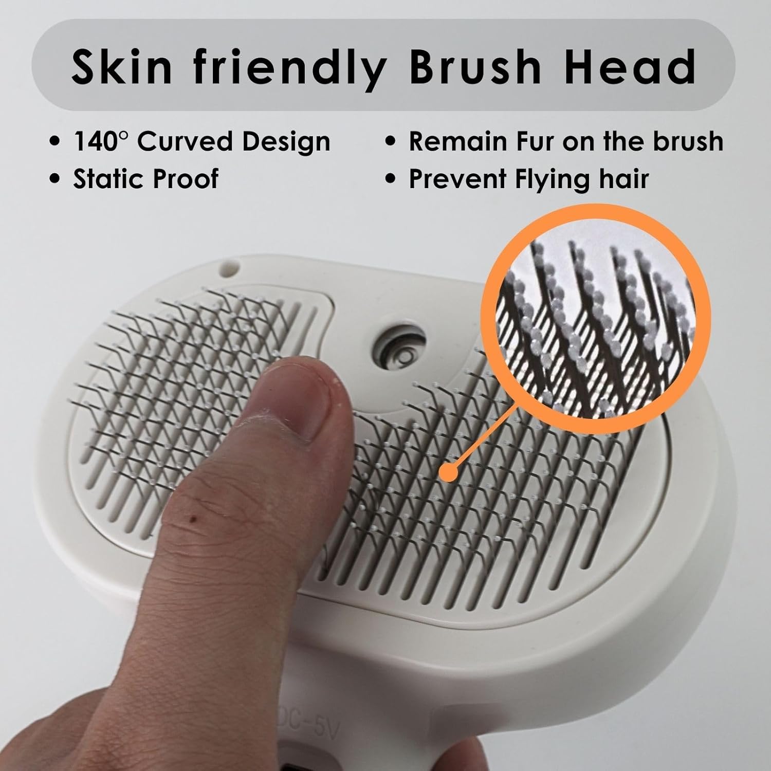 Cepillo de vapor para gatos, cepillo de aseo de gatos autolimpiante para masaje, cepillo para gatos con vapor para eliminar el cabello enredado y